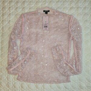 Wild Fable Lace Sequin top
